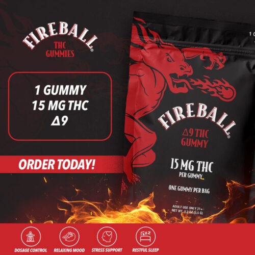 Fireball Delta Gummies 1ct 15mg